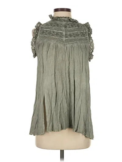 Pre-owned Pol Tank Top Gray Halter Neckline Tops