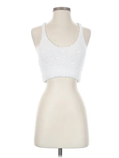 Pre-owned Pol Tank Top Silver Halter Neckline Tops