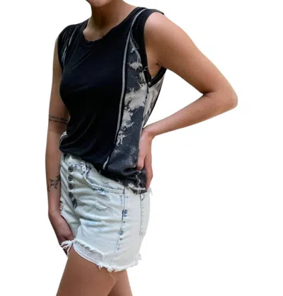 Pol Textured Tank Top In Black