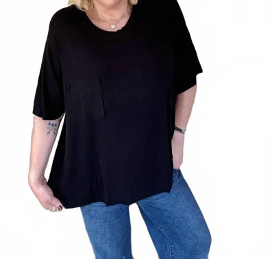Pol The Essential Tee In Black In Blue