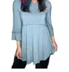 Pol The Rosalind Top In Blue Sage In Multi