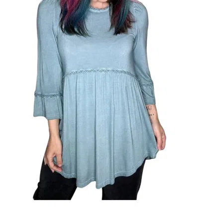 Pol The Rosalind Top In Blue Sage In Multi