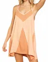 Pol Thermal Contrast Mini Dress In Light Coral In Neutral