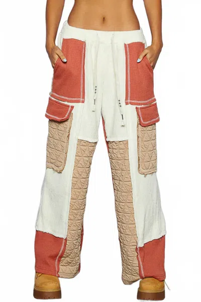 Pol Traveler Jogger Pants In Latte In Multi