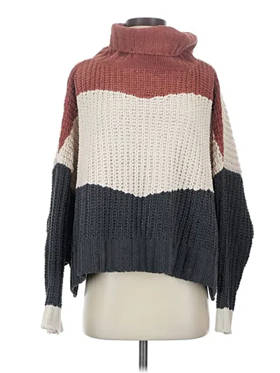 Pre-owned Pol Turtleneck Sweater In Brown