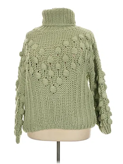 Pre-owned Pol Turtleneck Sweater In Green