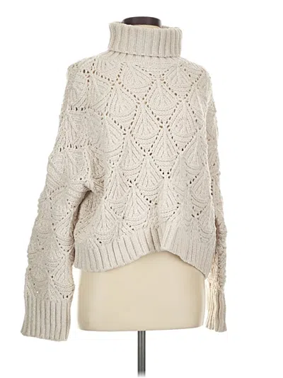 Pre-owned Pol Turtleneck Sweater In White