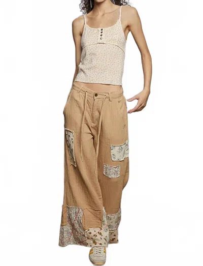 Pol What Am I To Do Pant In Beige In Neutral