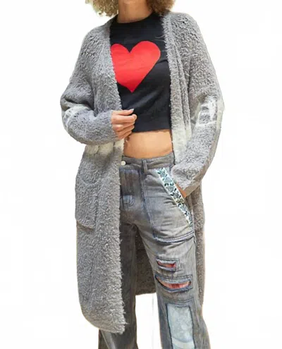 Pol Women's Cardigan In Grey In Gray