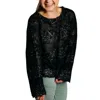 Pol Woven Sweater In Black In Black