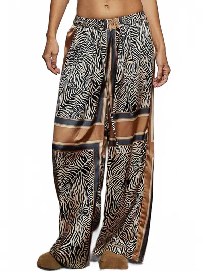 Pol Zebra Palazzo Pants In Multi