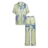 Pola Women's Green / Pink / Blue Green Silk Short-sleeve Pyjama Set In Multi