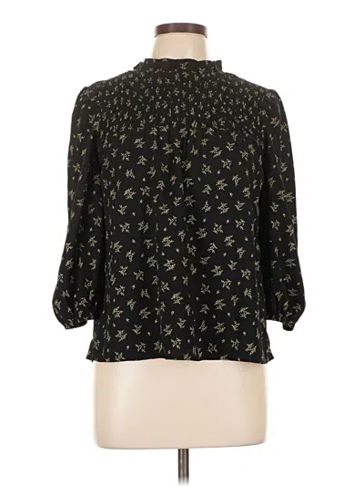 Pre-owned Polagram 3/4 Sleeve Blouse In Black