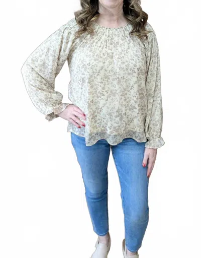 Polagram Abelson Top In Ivory In Blue