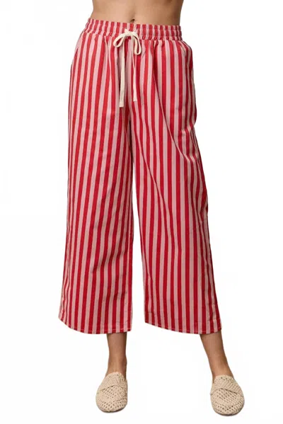 Polagram Alex Wide Leg Pants In Pink/red