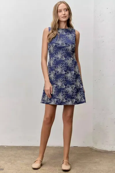 Polagram Amon Dress In Navy In Blue