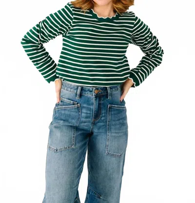 Polagram Avery Long-sleeve Top In Green In Multi