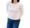 Polagram Berkley Long Sleeve Sweater In Cream In White