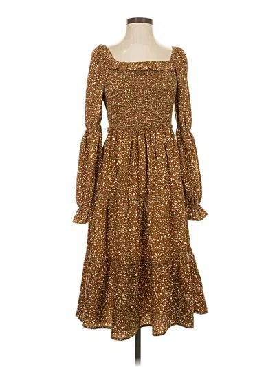 Pre-owned Polagram Casual Dress In Brown