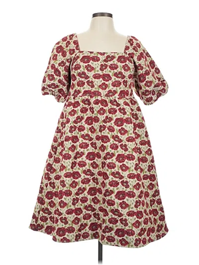 Pre-owned Polagram Casual Dress In Burgundy