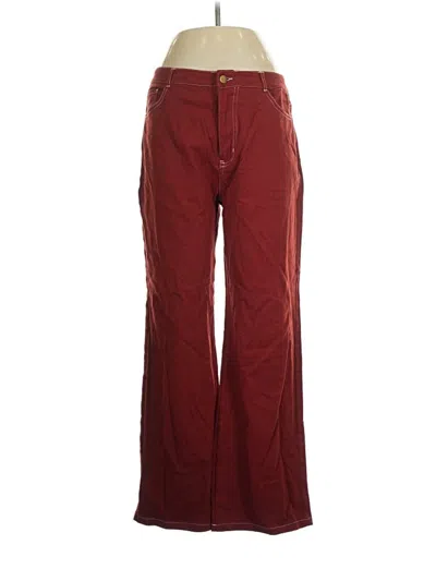 Pre-owned Polagram Casual Pants In Burgundy