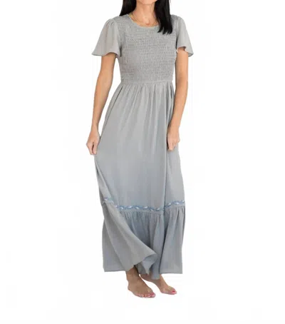 Polagram Courtlie Maxi Dress In Grey In Gray