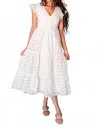 Polagram Darling Lace Midi Dress In White In White