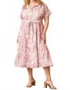 Polagram Easy Days Midi Dress In Pink In Pink