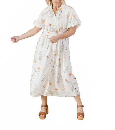 Polagram Ella Midi Dress In White
