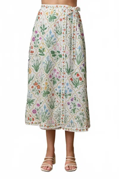 Polagram Glennon Midi Wrap Skirt In White