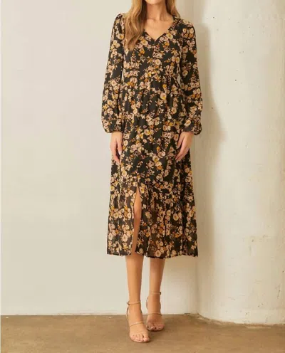 Polagram Layne Dress In Black Multi