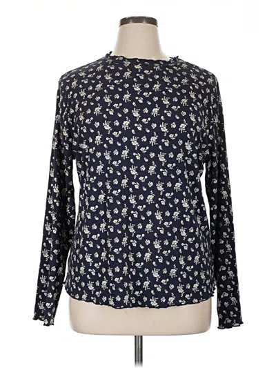 Pre-owned Polagram Long Sleeve Blouse In Blue