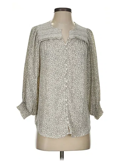 Pre-owned Polagram Long Sleeve Blouse In Gray