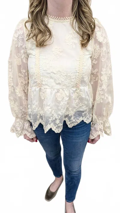 Polagram Louise Top In Ivory In Neutral