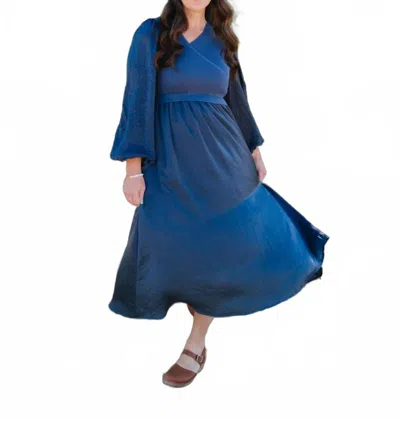 Polagram Maddox Midi Dress In Blue