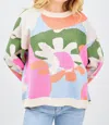 Polagram Memories Of Before Floral Sweater In Cream/multi In Multi