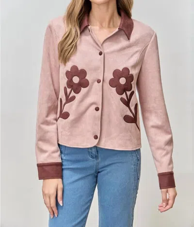 Polagram Mina Floral Jacket In Pink
