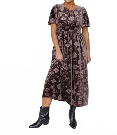 Polagram Newburn Dress In Brown In Multi