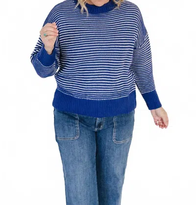 Polagram Oceana Stripe Sweater In Blue