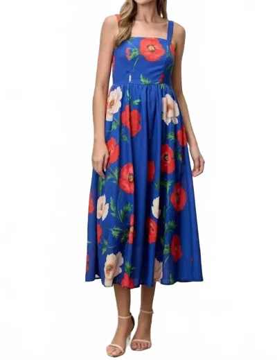 Polagram Poppy Dress In Blue