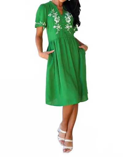 Polagram Posey Dress In Green