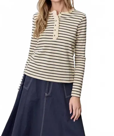 Polagram Ratliff Top In Black In Neutral