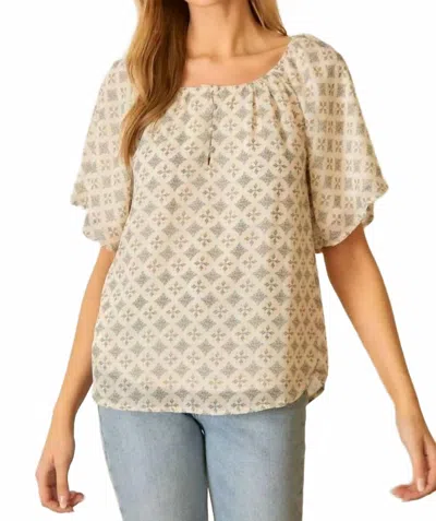 Polagram Rodessa Top In White In Neutral