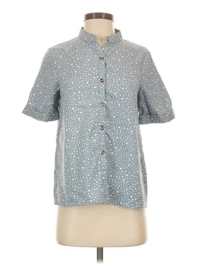 Pre-owned Polagram Short Sleeve Blouse In Blue