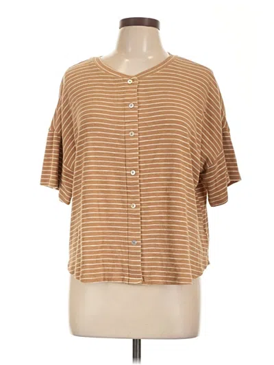 Pre-owned Polagram Short Sleeve Blouse In Brown