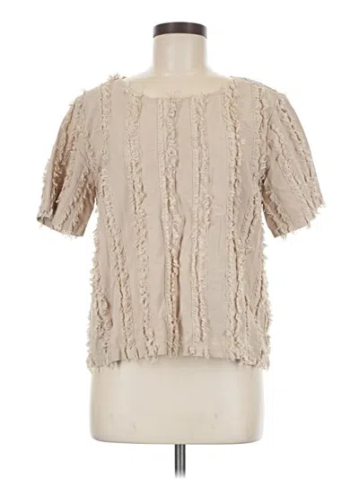 Pre-owned Polagram Short Sleeve Blouse In White