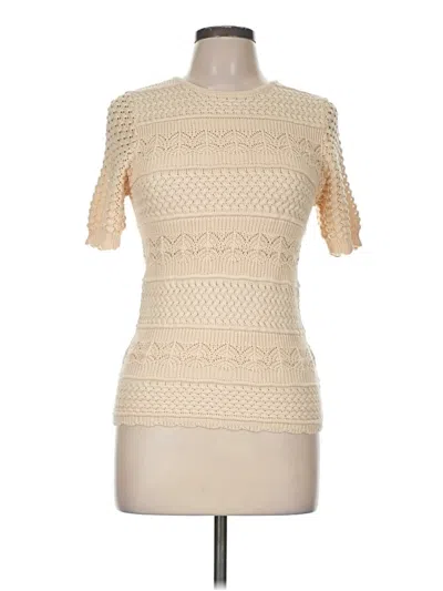 Pre-owned Polagram Short Sleeve Turtleneck In Ivory