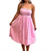 Polagram Solene Eyelet Midi Dress In Pink In Pink