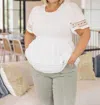 Polagram Sweet Sister Peplum Blouse In White In White