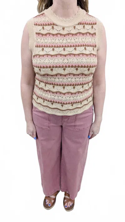 Polagram Taylor Top In Pink In Multi